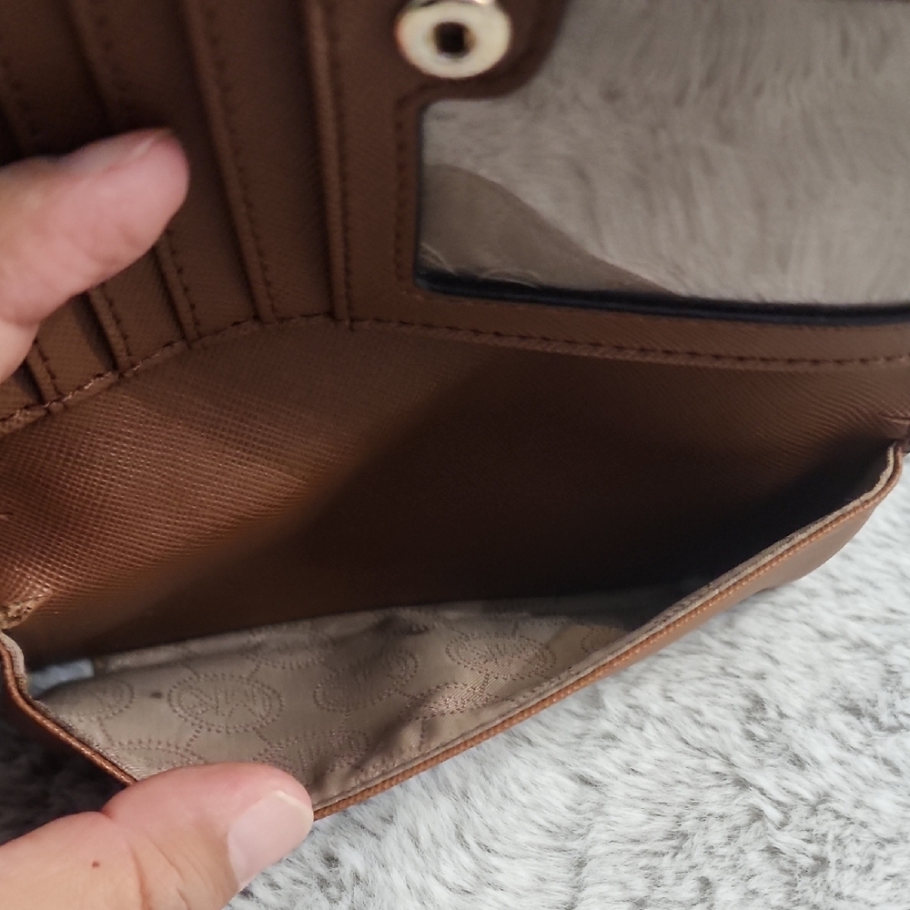 Michael Kors Beige and Brown Logo Wristlet - Picture 5 of 7
